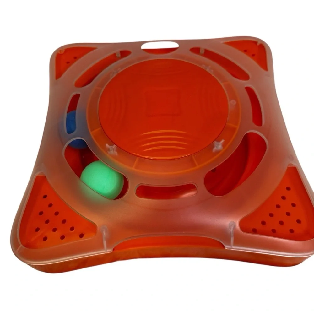 M-Pets Orbit Interactive Cat Toy Orange Auto Shutoff Battery Operated NWOT